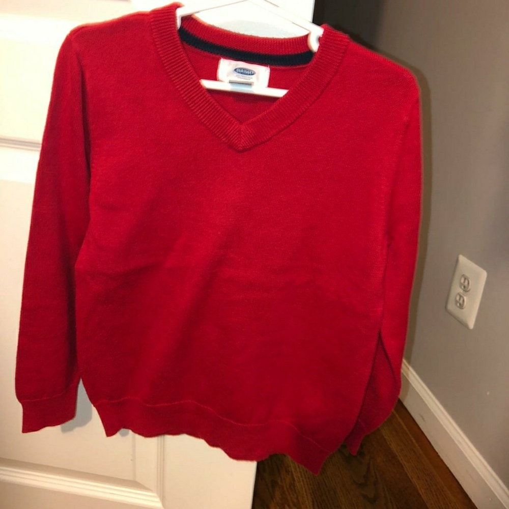 Old Navy red holiday boys cardigan